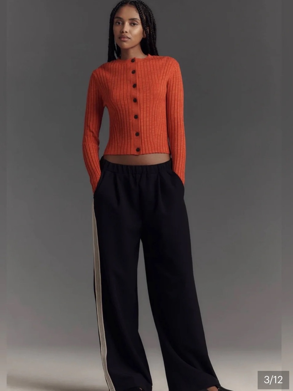 Maeve Black Pull-On Track Pants